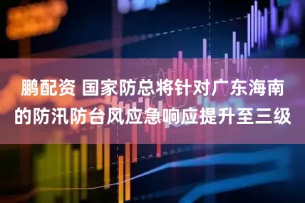 鹏配资 国家防总将针对广东海南的防汛防台风应急响应提升至三级